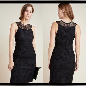 Anthropologie Dylan Lace Mini Dress Black Size 6